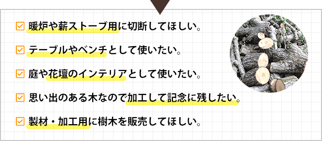 伐採作業後に出る大木の製材も始めました。